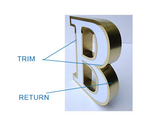 TRIM AND RETURN V2 - Face Lit Channel Letter Signs
