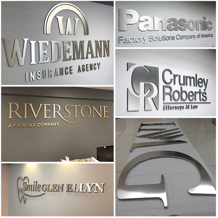 metal letters outdoor business sign metal letter sign on an office building