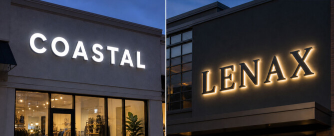 Front Lit vs Halo Lit Channel Letters: The Real Difference in Night Visibility and Energy Cost Front Lit vs Halo Lit Channel Letters: The Real Difference in Night Visibility and Energy Cost